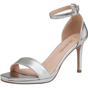 👠 Dream Pairs Silver Ankle Strap Stilettos – Size 9.5 – NEW